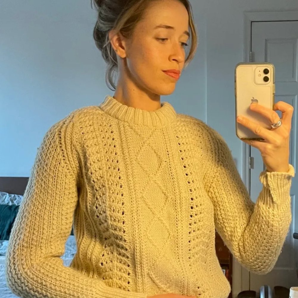 vintage fisherman wool sweater - Picture 2 of 5